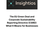 Insightios report cover on CSRD and EU Green Deal sustainability reporting requirements